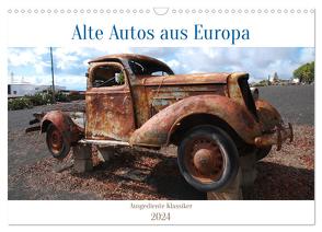 Alte Autos aus Europa (Wandkalender 2024 DIN A3 quer), CALVENDO Monatskalender von Herms,  Dirk