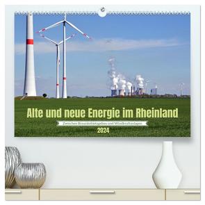 Alte und neue Energie im Rheinland – zwischen Braunkohletagebau und Windkraftanlagen (hochwertiger Premium Wandkalender 2024 DIN A2 quer), Kunstdruck in Hochglanz von Brehm,  Frank