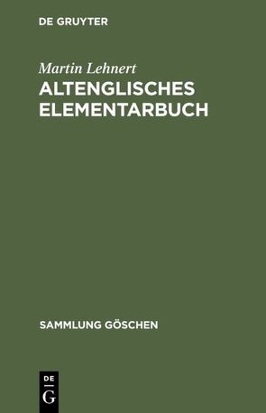 Altenglisches Elementarbuch von Lehnert,  Martin