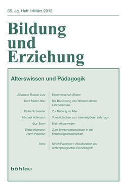 Alterswissen in der Pädagogik von Friedenthal-Haase,  Martha, Paschen,  Harm