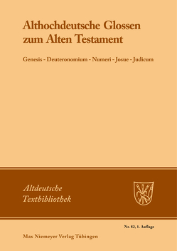 Althochdeutsche Glossen zum Alten Testament von Thoma,  Herbert