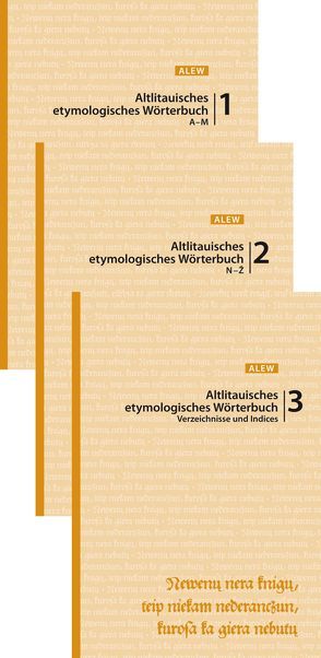Altlitauisches etymologisches Wörterbuch von Fecht,  Rainer, Feulner,  Anna Helene, Hill,  Eugen, Hock,  Wolfgang, Wodtko,  Dagmar S.