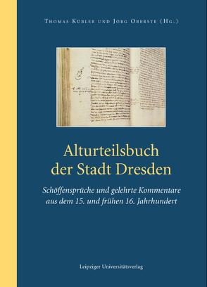 Alturteilsbuch der Stadt Dresden von Kübler,  Thomas, Oberste,  Jörg