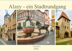 Alzey – ein Stadtrundgang (Wandkalender 2022 DIN A2 quer) von Hess,  Erhard, www.ehess.de