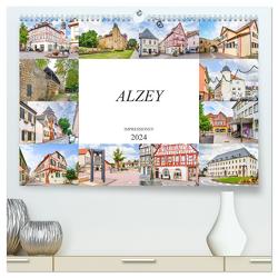 Alzey Impressionen (hochwertiger Premium Wandkalender 2024 DIN A2 quer), Kunstdruck in Hochglanz von Meutzner,  Dirk