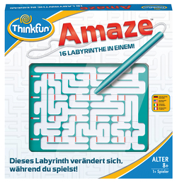 ThinkFun – 76320 – Amaze – ein sich veränderndes Labyrinth. Wer findet den Weg hinaus? Ein Knobelspiel für Jungen und Mädchen ab 8 Jahren von Vaughn,  Eldon