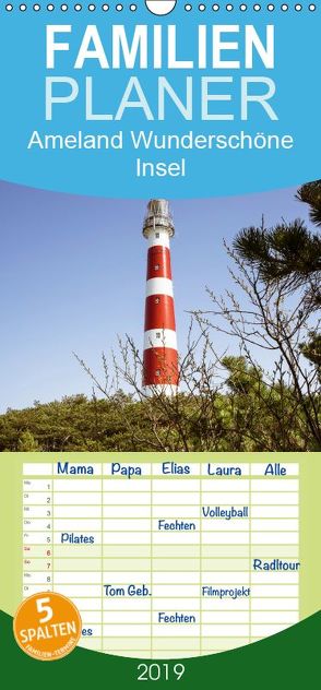 Ameland Wunderschöne Insel – Familienplaner hoch (Wandkalender 2019 , 21 cm x 45 cm, hoch) von Herzog,  Gregor