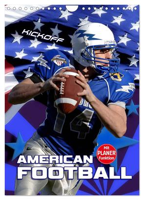 American Football – Kickoff (Wandkalender 2024 DIN A4 hoch), CALVENDO Monatskalender von Bleicher,  Renate