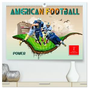 American Football – Power (hochwertiger Premium Wandkalender 2024 DIN A2 quer), Kunstdruck in Hochglanz von Roder,  Peter
