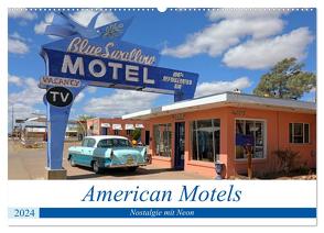 American Motels – Nostalgie mit Neon (Wandkalender 2024 DIN A2 quer), CALVENDO Monatskalender von gro,  gro