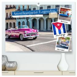 Amerikanische Legenden, unterwegs auf Kubas Straßen (hochwertiger Premium Wandkalender 2024 DIN A2 quer), Kunstdruck in Hochglanz von Grellmann Photography,  Tilo