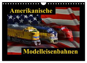 Amerikanische Modelleisenbahnen (Wandkalender 2024 DIN A4 quer), CALVENDO Monatskalender von Laue,  Ingo