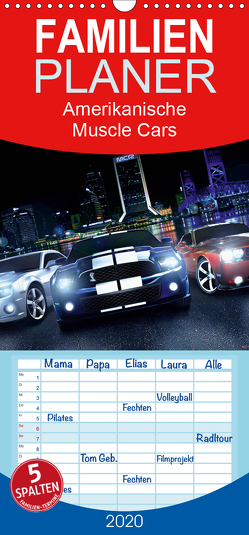 Amerikanische Muscle Cars – Familienplaner hoch (Wandkalender 2020 , 21 cm x 45 cm, hoch) von 2016 by Atlantismedia,  (c)