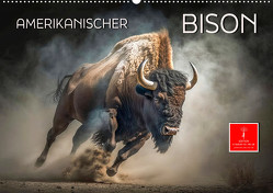 Amerikanischer Bison (Wandkalender 2024 DIN A2 quer), CALVENDO Monatskalender von Roder,  Peter