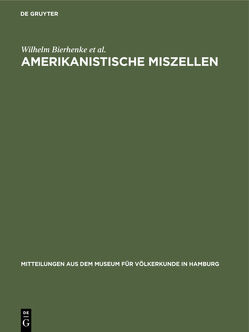 Amerikanistische Miszellen von Bierhenke,  Wilhelm, Haberland,  Wolfgang, Johansen,  Ulla, Zimmerman,  Günter