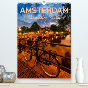 AMSTERDAM Charmantes Stadtherz (Premium, hochwertiger DIN A2 Wandkalender 2023, Kunstdruck in Hochglanz) von Viola,  Melanie