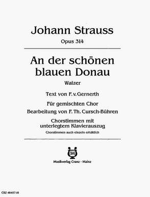 An der schönen blauen Donau von Cursch-Bühren,  Franz Theodor, Strauß (Sohn),  Johann