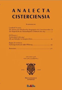 Analecta Cisterciensia 57 (2007) von Schachenmayr,  Alkuin