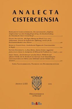 Analecta Cisterciensia 62 (2012) von Eberl,  Immo, Machilek,  Franz, Müller,  Kilian, Schachenmayr,  Alkuin V, Schellenberger,  Bernardin