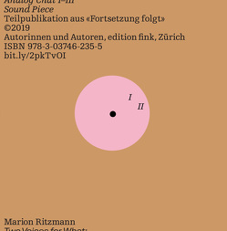 Analog Chat I–III von Ritzmann,  Marion