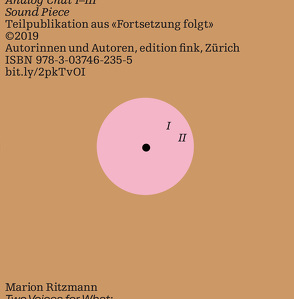 Analog Chat I–III von Ritzmann,  Marion