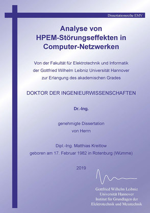 Analyse von HPEM-Störungseffekten in Computer-Netzwerken von Kreitlow,  Matthias
