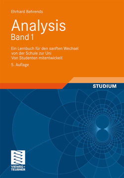 Analysis Band 1 von Behrends,  Ehrhard