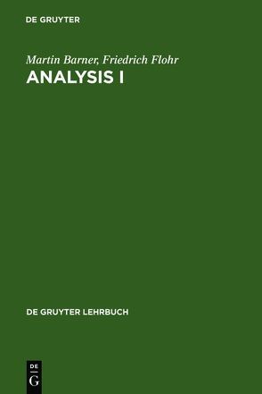 Analysis I von Barner,  Martin, Flohr,  Friedrich