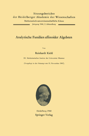 Analytische Familien affinoider Algebren von Kiehl,  Reinhardt