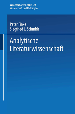 Analytische Literaturwissenschaft von Finke,  Peter, Schmidt,  S. J.