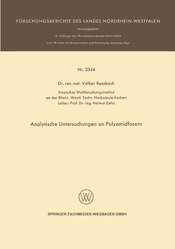 Analytische Untersuchungen an Polyamidfasern von Rossbach ,  Volker