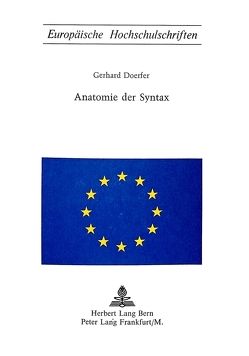 Anatomie der Syntax von Doerfer,  Gerhard