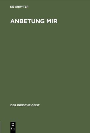 Anbetung mir von Zimmer,  Heinrich