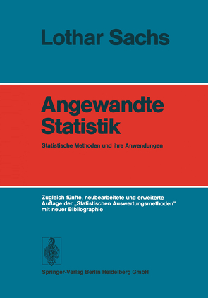 Angewandte Statistik von Sachs,  Lothar