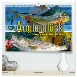Anglerglück – den Fisch am Haken (hochwertiger Premium Wandkalender 2024 DIN A2 quer), Kunstdruck in Hochglanz von Utz,  Renate