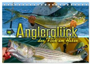 Anglerglück – den Fisch am Haken (Tischkalender 2024 DIN A5 quer), CALVENDO Monatskalender von Utz,  Renate