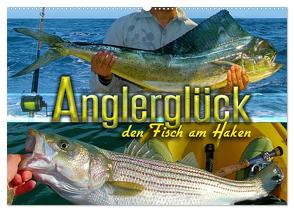 Anglerglück – den Fisch am Haken (Wandkalender 2024 DIN A2 quer), CALVENDO Monatskalender von Utz,  Renate
