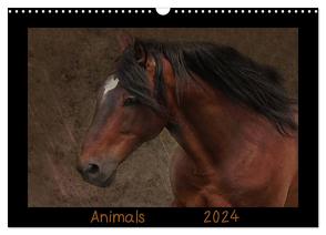 Animals (Wandkalender 2024 DIN A3 quer), CALVENDO Monatskalender von Möckel / Lucy L!u,  Claudia
