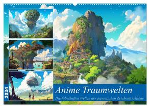 Anime Traumwelten (Wandkalender 2024 DIN A2 quer), CALVENDO Monatskalender von Waurick,  Kerstin