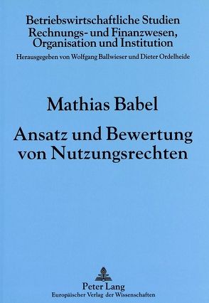 Ansatz und Bewertung von Nutzungsrechten von Babel,  Matthias