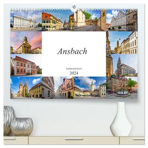 Ansbach Impressionen (hochwertiger Premium Wandkalender 2024 DIN A2 quer), Kunstdruck in Hochglanz von Meutzner,  Dirk