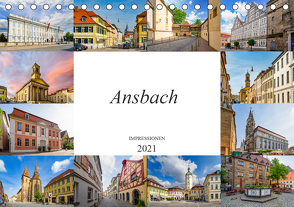 Ansbach Impressionen (Tischkalender 2021 DIN A5 quer) von Meutzner,  Dirk