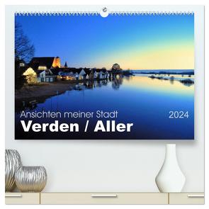 Ansichten meiner Stadt – Verden Aller (hochwertiger Premium Wandkalender 2024 DIN A2 quer), Kunstdruck in Hochglanz von Bade,  Uwe