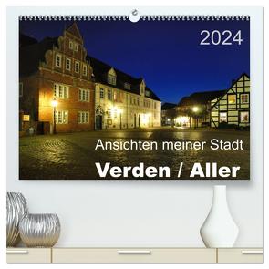 Ansichten meiner Stadt – Verden / Aller (hochwertiger Premium Wandkalender 2024 DIN A2 quer), Kunstdruck in Hochglanz von Bade,  Uwe