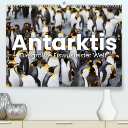 Antarktis – Die größte Eiswüste der Welt. (hochwertiger Premium Wandkalender 2024 DIN A2 quer), Kunstdruck in Hochglanz von Monkey,  Happy