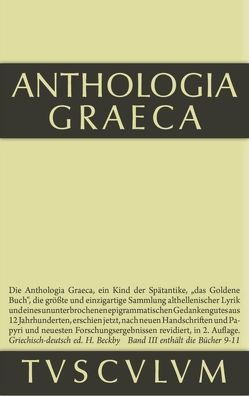 Anthologia Graeca / Buch IX-XI von Beckby,  Hermann