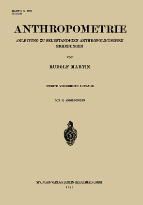 Anthropometrie von Martin,  Rudolf