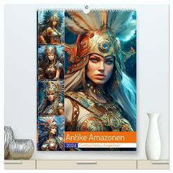 Antike Amazonen. Furchtlose Fantasy-Kriegerinnen (hochwertiger Premium Wandkalender 2024 DIN A2 hoch), Kunstdruck in Hochglanz von Hurley,  Rose
