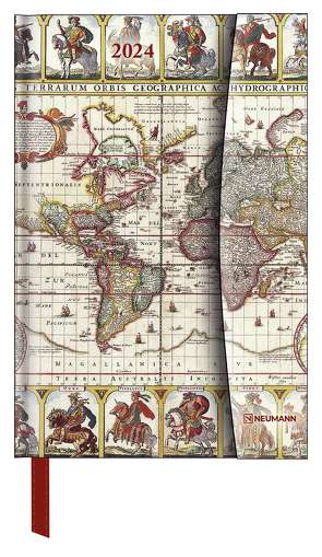 Antique Maps 2024 – Diary – Buchkalender – Taschenkalender – 10×15
