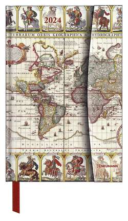 Antique Maps 2024 – Diary – Buchkalender – Taschenkalender – 10×15